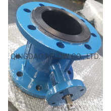 DIN F4 Double Flanged Vulcanised Rubber Seat Butterfly Valve